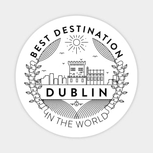 Dublin Minimal Badge Design Magnet